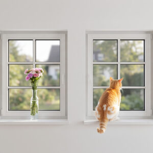 Holzfenster mit Sprossen